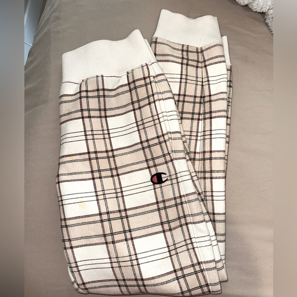 Champion reverse weave plaid joggers